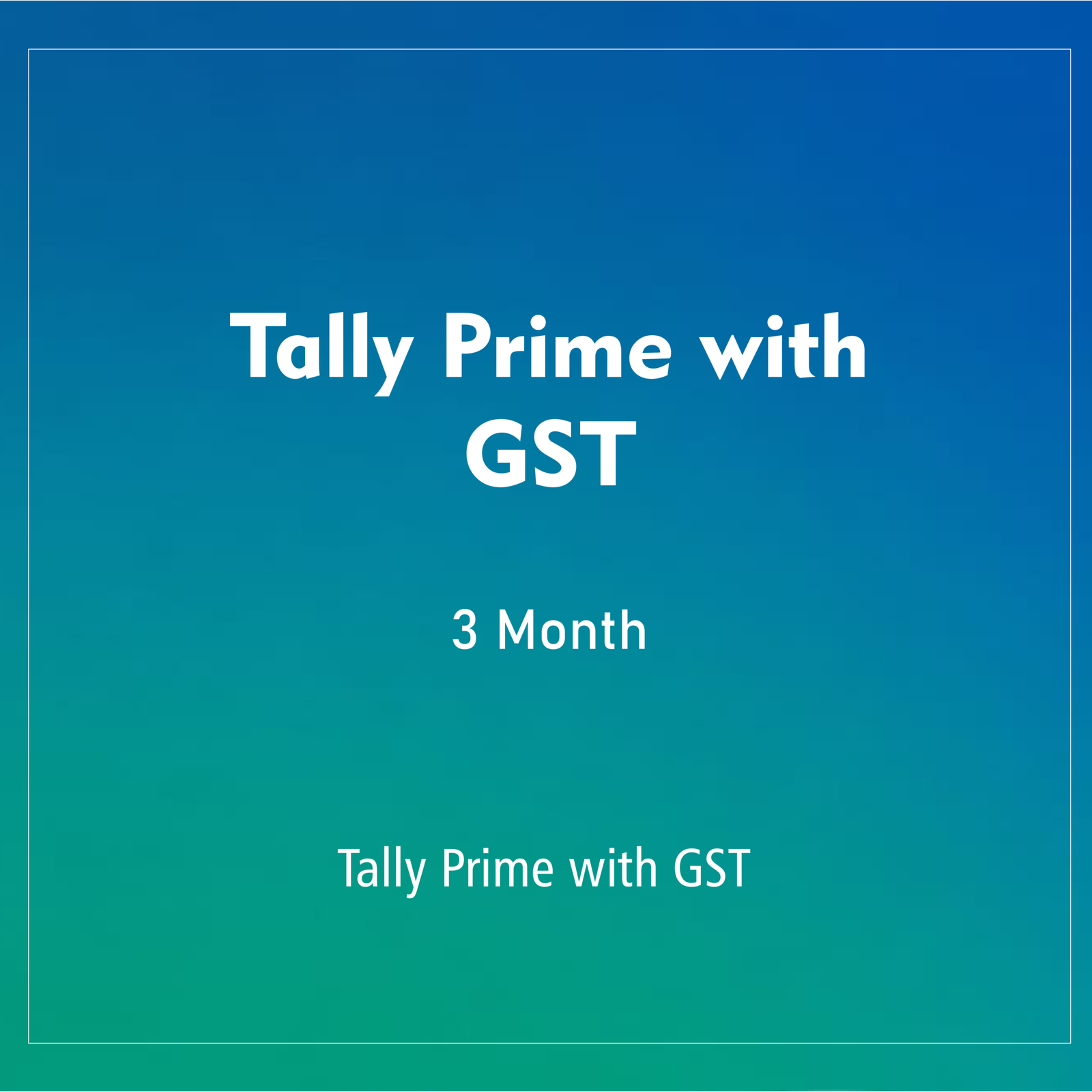 TALLY PRIME WITH GST